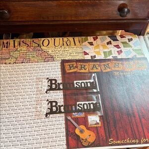 12 by 12 Branson Missouri Scrapbook Paper Set